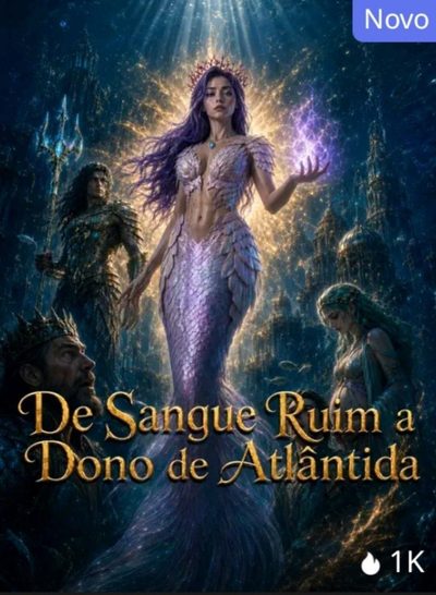 Capa da minisserie De Sangue Ruim a Dono de Atlântida a Rainha de Atlântida